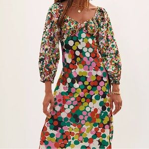 Floral Puff Sleeve Maxi Dress